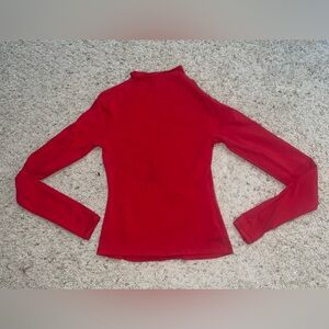 Skims long sleeve red top